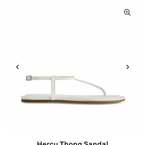 Bernardo Hercu Thong White Sandals